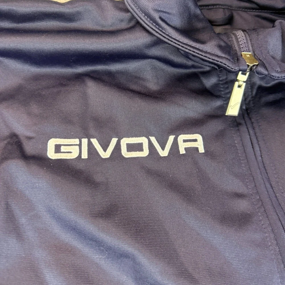 Givova Track Jacket Embroidered Full Zip Hooded Men Size 2XL Lightweight‎ NWT